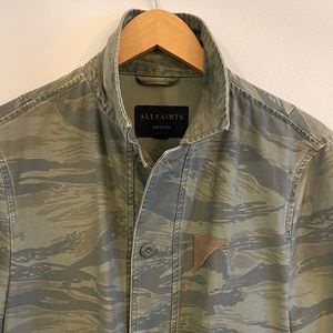 All Saints Camo Shirt Jacket Button Up Men’s MED
